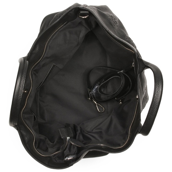 NEW IO Pelle Italia Skull-Embossed Leather Tote/Weekender/Halloween - Picture 3 of 3